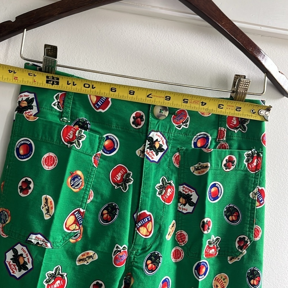 Anthropologie Colette Cropped Wide Leg Printed Pants Magic Fabric Ed Sz 27 NWT - Picture 7 of 15